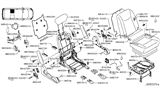 Diagram for 2011 Nissan Quest Armrest - 87750-1JA1C