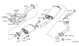 Diagram for 2013 Nissan Quest Exhaust Pipe - 20100-1JA1A