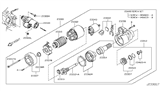 Diagram for 2011 Nissan Quest Starter Motor - 23300-JA10C