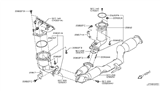 Diagram for 2013 Nissan Quest Catalytic Converter - B08A2-1JR0A