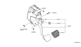 Diagram for 2015 Nissan Quest Brake Pedal - 46501-1JA0B