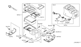 Diagram for 2011 Nissan Quest Center Console Base - 96931-1JA1C