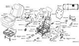 Diagram for 2011 Nissan Quest Armrest - 88700-1JA1C