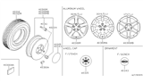 Diagram for 1995 Nissan Altima Lug Nuts - 40224-40P00