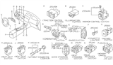 Diagram for 2003 Nissan Maxima Blower Control Switches - 25350-43U00