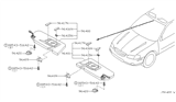 Diagram for 2002 Nissan Maxima Sun Visor - 96401-3Y462