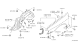 Diagram for 2003 Nissan Maxima Fender - 63100-4Y930