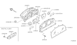 Diagram for Nissan Maxima Speedometer - 24820-2Y910