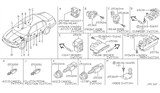 Diagram for 2003 Nissan Maxima Power Window Switch - 25411-6Y305