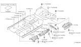 Diagram for Nissan 370Z Body Mount Hole Plug - 74849-0E010