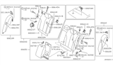 Diagram for 2001 Nissan Maxima Armrest - 88700-2Y468