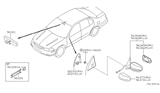 Diagram for 2000 Nissan Maxima Car Mirror - 96365-3Y000