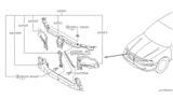 Diagram for 2003 Nissan Maxima Radiator Support - 62500-5Y501