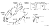 Diagram for 2019 Nissan Maxima Mud Flaps - T98J2-4RA0H