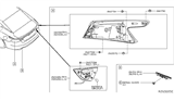 Diagram for 2017 Nissan Maxima Tail Light - 26550-4RA1A