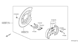 Diagram for 2017 Nissan Maxima Brake Backing Plate - 44020-4RA5A