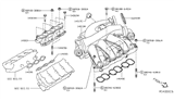 Diagram for 2018 Nissan Maxima Intake Manifold Gasket - 14032-4RA0A