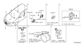 Diagram for 2020 Nissan Maxima Parking Assist Distance Sensor - 28438-9DJ0A