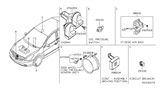 Diagram for 2009 Nissan Altima Air Bag Sensor - 98830-ET08A