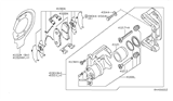 Diagram for Nissan Maxima Brake Caliper Repair Kit - D1080-ET01B