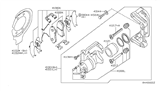 Diagram for 2012 Nissan Maxima Brake Caliper Repair Kit - D1080-ET01B