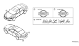 Diagram for 2012 Nissan Maxima Emblem - 62890-9N00A