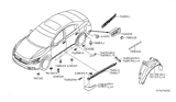 Diagram for 2009 Nissan Maxima Mud Flaps - 93821-ZY95A