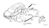 Diagram for 2014 Nissan Maxima Mud Flaps - 63850-ZY95A