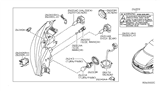 Diagram for Nissan Headlight Bulb - 26717-9B90E