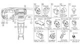 Diagram for Nissan Versa Mirror Switch - 25570-9N01A