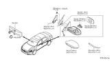 Diagram for 2013 Nissan Maxima Mirror Actuator - 96367-ZX70J