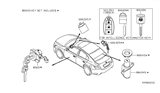 Diagram for 2014 Nissan Sentra Door Lock Cylinder - H0601-9N01A