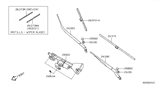 Diagram for Nissan Maxima Windshield Wiper - 28881-JB10A