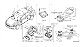 Diagram for 2009 Nissan Maxima Car Speakers - 28157-9N10B