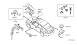Diagram for 2010 Nissan Maxima Ignition Lock Cylinder - 99810-9N11A