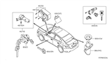 Diagram for 2009 Nissan Maxima Door Lock Cylinder - H0601-9N00A