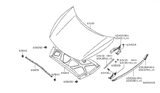 Diagram for 2009 Nissan Maxima Lift Support - 65470-9N00A