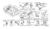 Diagram for Nissan Cruise Control Switch - 25551-7S110