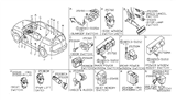 Diagram for Nissan Armada Power Window Switch - 25411-7S201