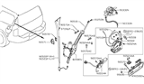 Diagram for 2004 Nissan Xterra Door Striker - 90570-7Z000