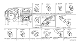 Diagram for Nissan Armada Hazard Warning Switch - 25290-9GE0B