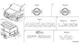 Diagram for 2005 Nissan Titan Emblem - 99099-7S005