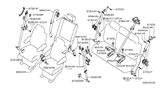 Diagram for Nissan Armada Seat Belt - 89845-ZZ58B