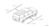 Diagram for Nissan Armada Door Moldings - 80871-ZV60E