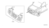 Diagram for Nissan Armada Grille - 62310-9GE0B