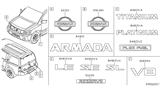 Diagram for 2012 Nissan Armada Emblem - 90891-7S005