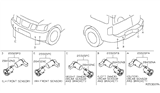 Diagram for 2011 Nissan Armada Parking Assist Distance Sensor - 25994-ZQ10C