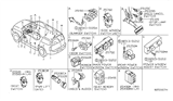 Diagram for 2015 Nissan Armada Cruise Control Switch - 25550-9GE2B