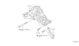 Diagram for Nissan Armada Alternator Bracket - 11710-7S010