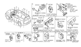 Diagram for Nissan Pathfinder Seat Heater Switch - 25500-9BH0A